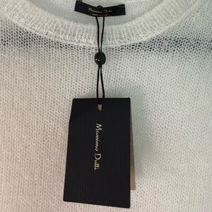Massimo Dutti Cream Crew Neck Sweater Lightweight Minimalist Design